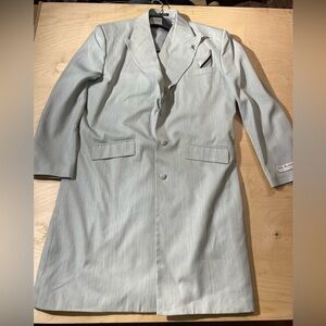 John Raphael Platinum Men’s 2-piece Long Jacket and Vest 44L (JL)